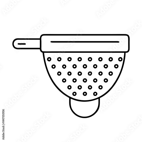 strainer icon, strainer line art - simple line art of strainer, perfect for strainer logos and icons