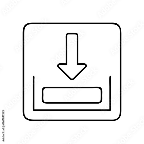 submit button icon, submit button line art - simple line art of submit button, perfect for submit button logos and icons
