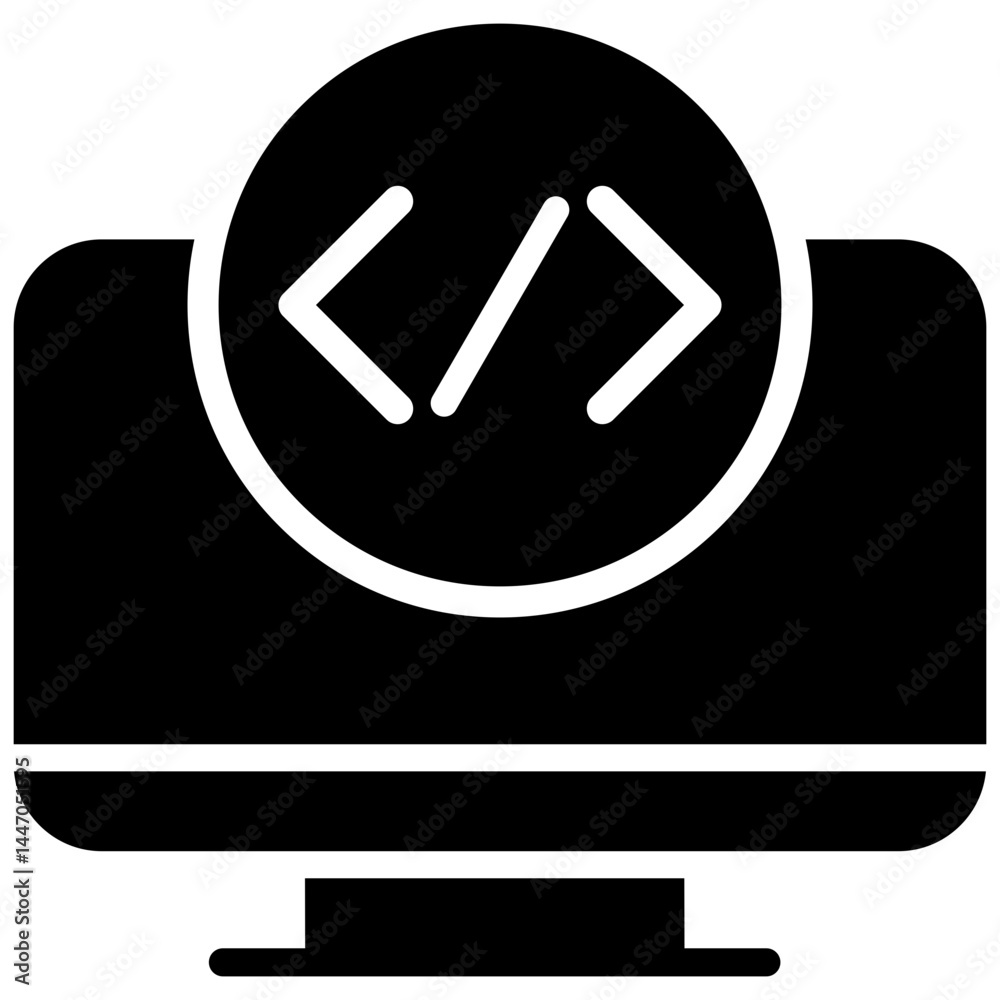 Coding glyph icon Coding glyph icon