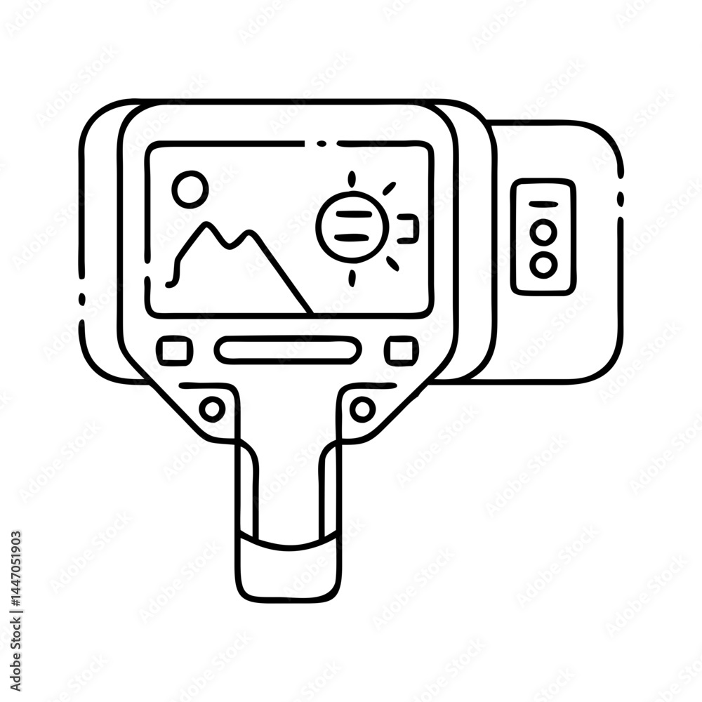 thermographic camera icon, thermographic camera line art - simple line art of thermographic camera, perfect for thermographic camera logos and icons thermographic camera icon, thermographic camera line art - simple line art of thermographic camera, perfect for thermographic camera logos and icons