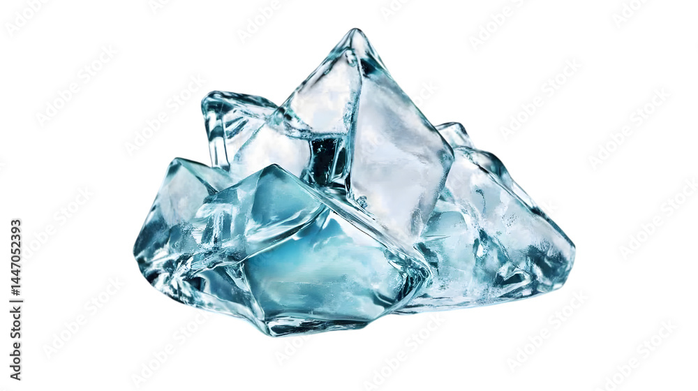 Fototapeta premium Ice Cubes Illustration Isolated Background