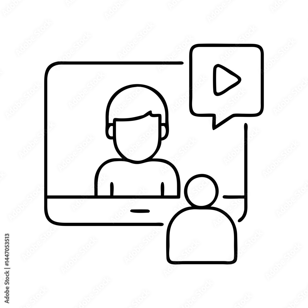 video call icon, video call line art - simple line art of video call, perfect for video call logos and icons video call icon, video call line art - simple line art of video call, perfect for video call logos and icons