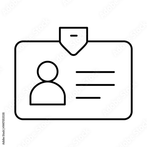 Id Card Line Icon. Business, Strategy, Success Editable Stroke Vector Illustration