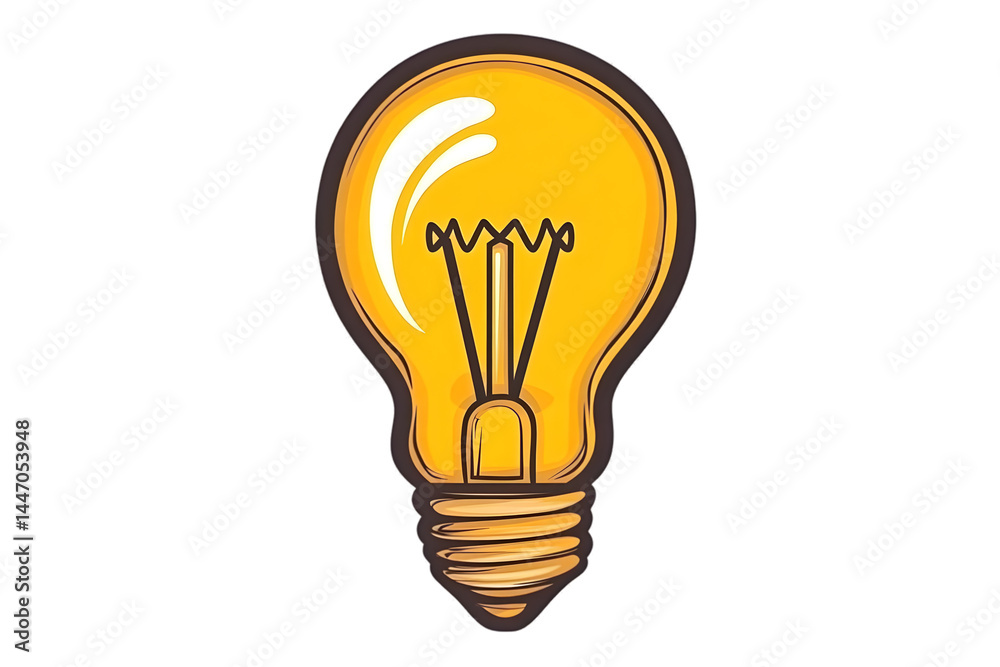 Illuminating Lightbulb Illustration Isolated Transparent Background Illuminating Lightbulb Illustration Isolated Transparent Background