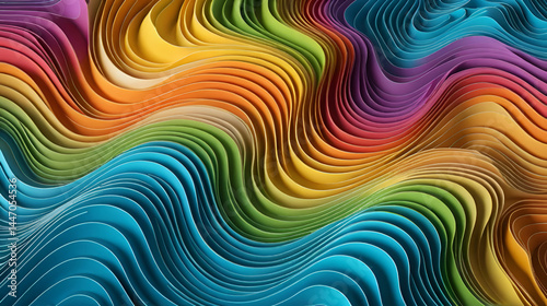 intricate 3d terrain map with vibrant colors detailed contour lines winding trails and geographic relief topographic texture with grid overlay cartographic artistry