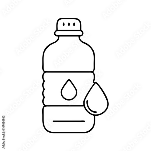 water bottle icon, water bottle line art - simple line art of water bottle, perfect for water bottle logos and icons