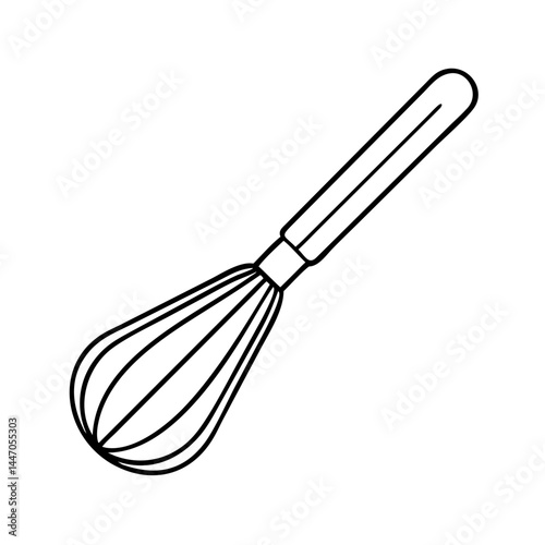 whisk icon, whisk line art - simple line art of whisk, perfect for whisk logos and icons