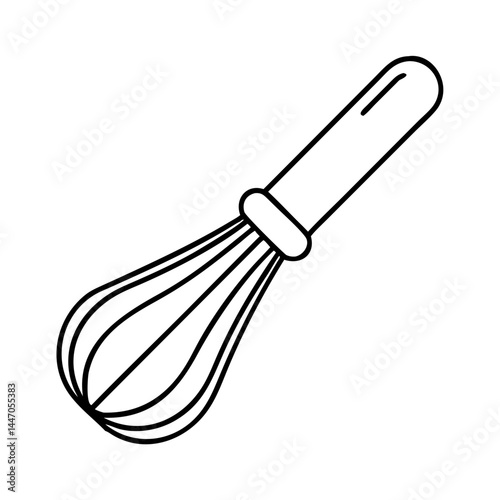 whisk icon, whisk line art - simple line art of whisk, perfect for whisk logos and icons