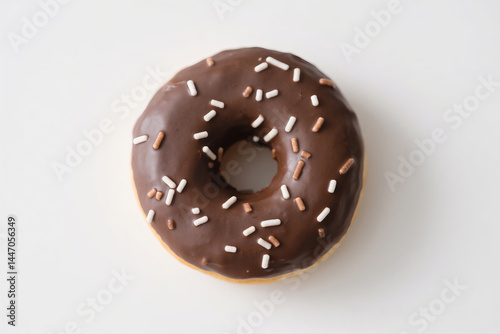 Wallpaper Mural chocolate donut isolated on white Torontodigital.ca