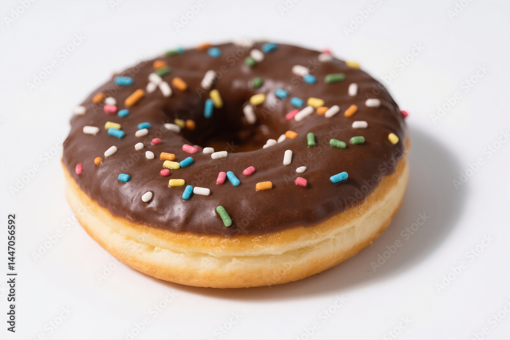 chocolate donut with sprinkles