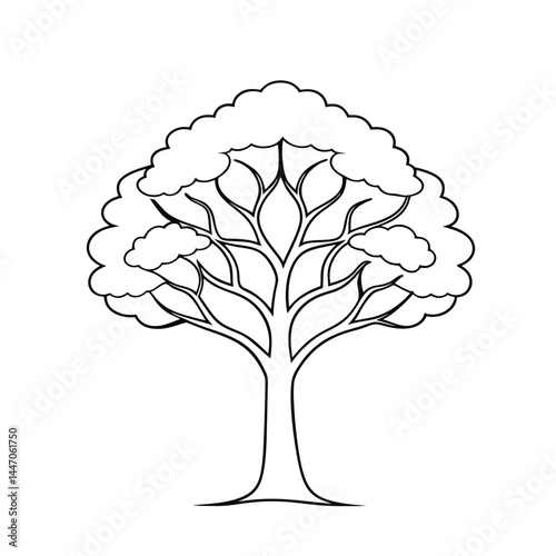 abstract tree with leaves