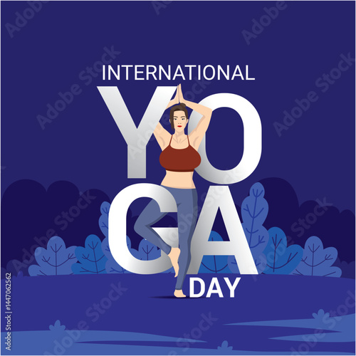 internasional yoga day celebration card