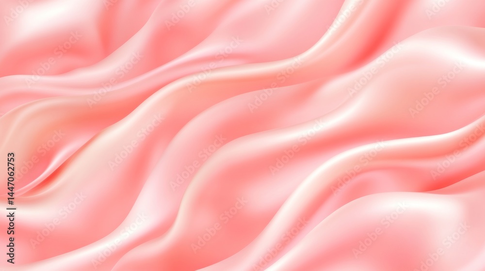 Fototapeta premium Delicate, soft pink silk fabric with flowing folds.