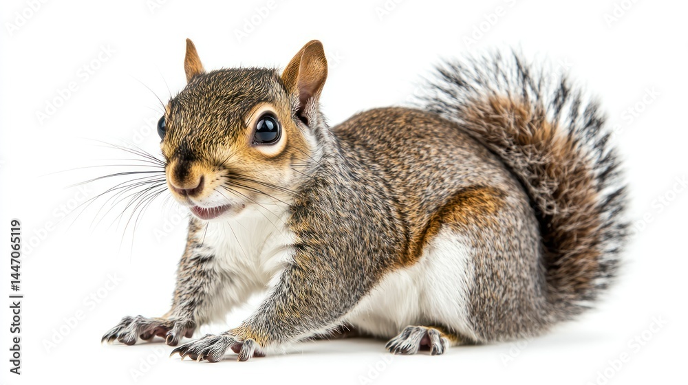 Happy squirrel isolated on white background Happy squirrel isolated on white background