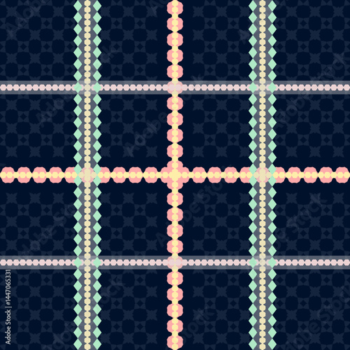 Cross squares abstract pattern
