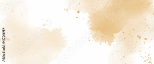 Vector watercolor light brown autumn abstract background,