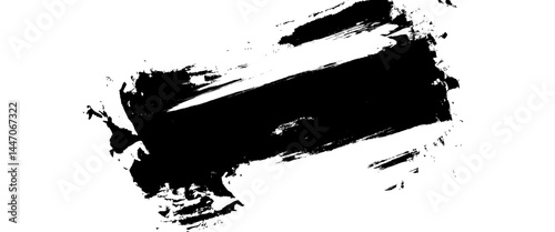 Vector brush grunge texture  Black  distressed background.