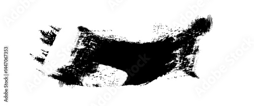 Vector brush grunge texture  Black  distressed background.