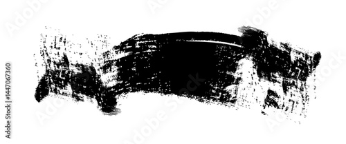 Vector black grunge brush stroke background.