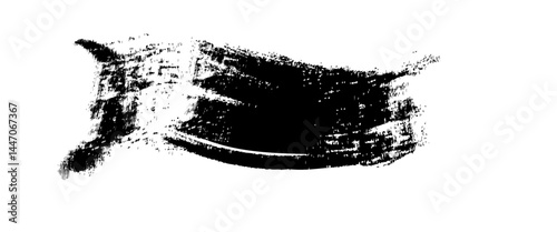 Vector black grunge brush stroke background.