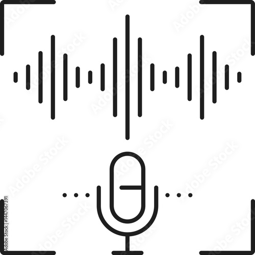 Voice Recognition Icon Stock Illustration