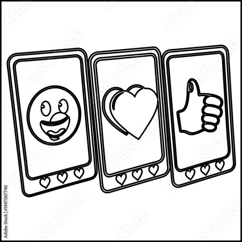 A smart mobile phone icon displays money and a smile on its digital touch screen, representing modern business communication and web design
