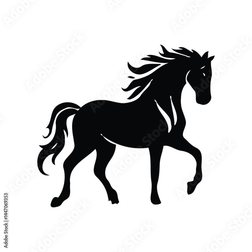 horse silhouette vector
