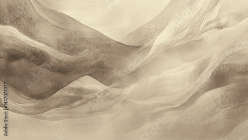 Sfondo con tessuto di lino. Sandy Shores with Flowing Patterns, a close-up view of soft textures