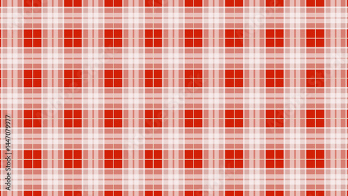 Red and white  plaid fabric texture background. Luxury plaid checkered seamless pattern.