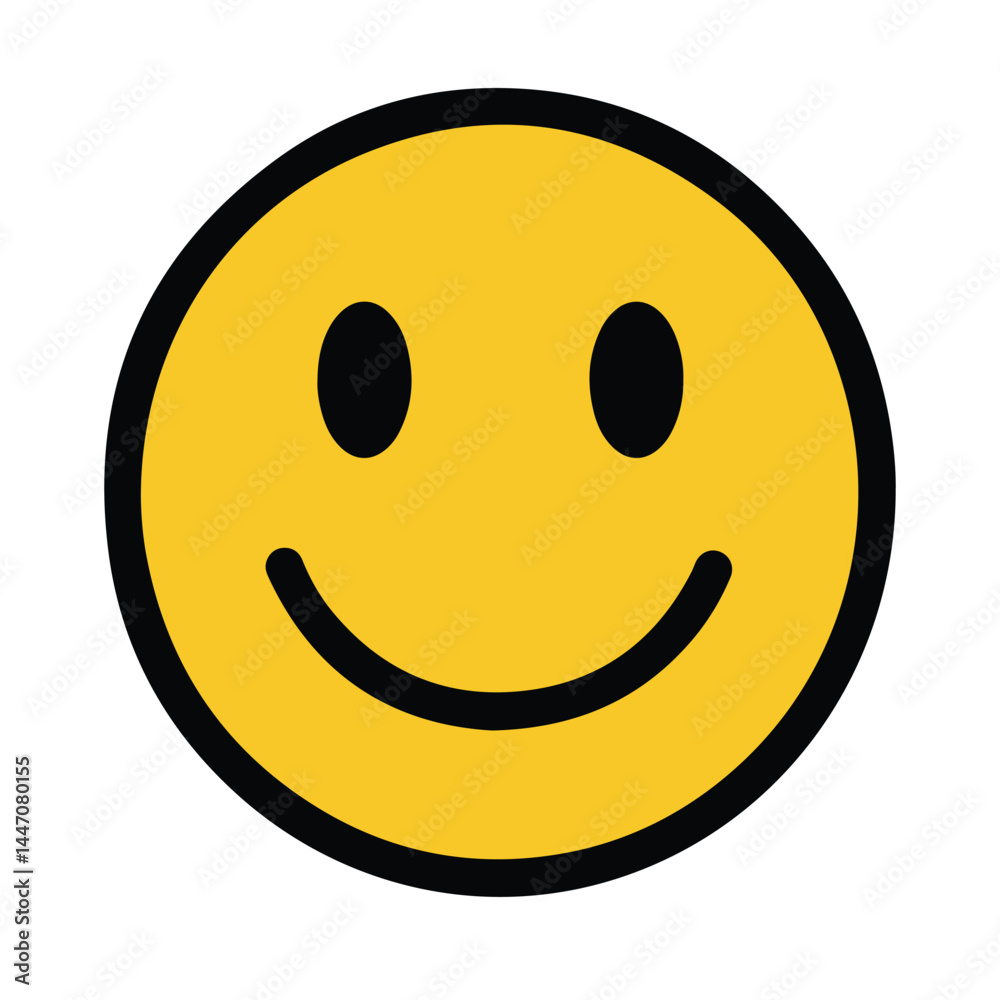 Fototapeta premium A Smile Face emoji Isolated in white background 