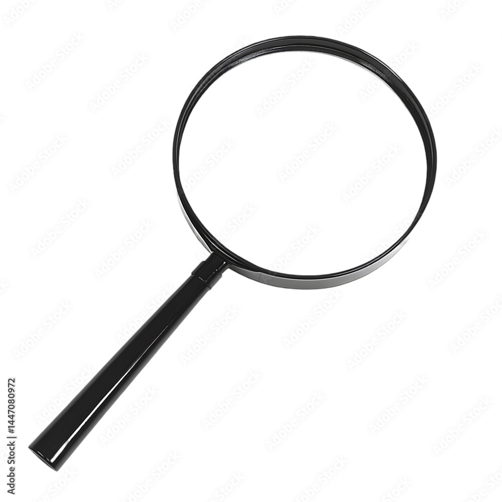 Isolated Black Magnifying Glass Illustration With Transparent Background Isolated Black Magnifying Glass Illustration With Transparent Background