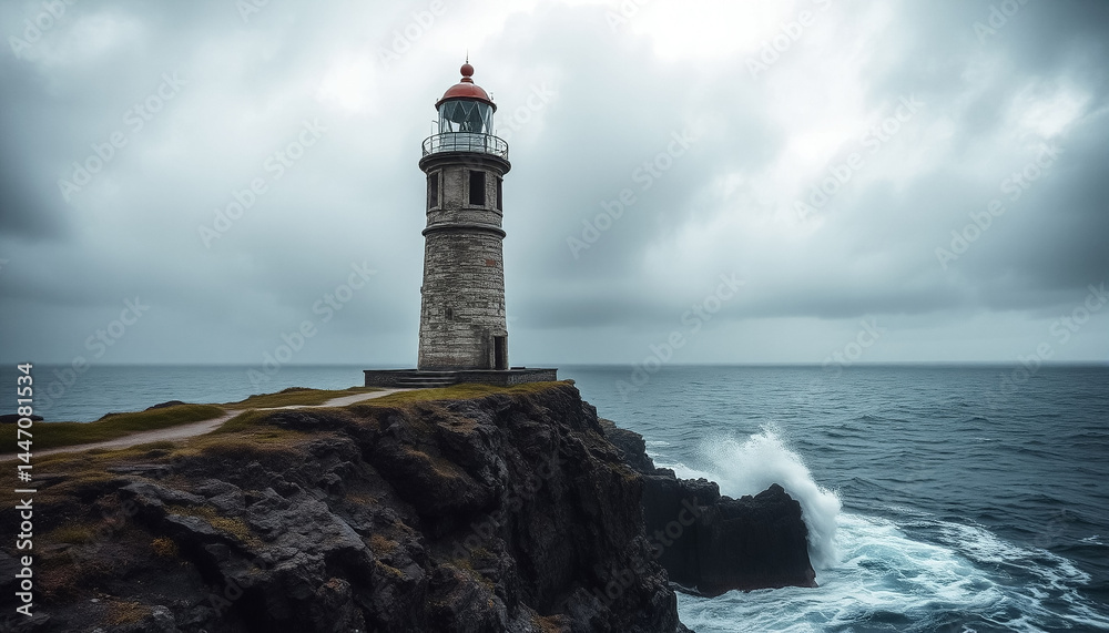 Abandoned Lighthouse on Clifftop Abandoned Lighthouse on Clifftop