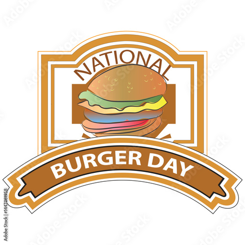 National Burger Day Sign and Badge