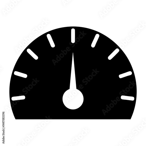 Black and white gauge or meter reading at approximately 50 percent
