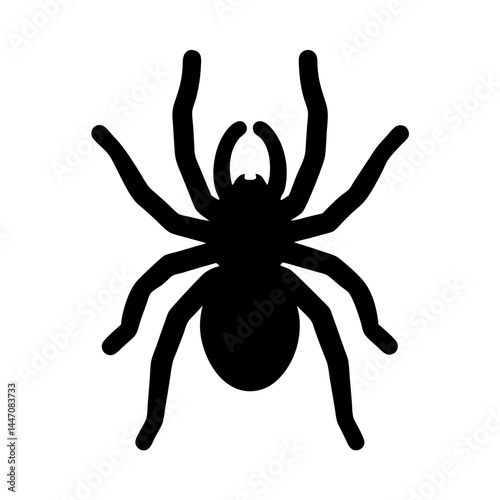 Simple black silhouette of a spider for Halloween or other spooky occasion