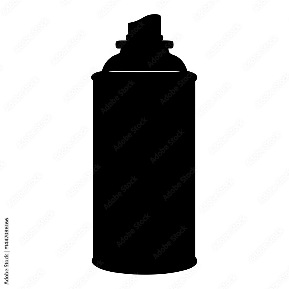 Silhouette of a spray paint can used for graffiti and artwork