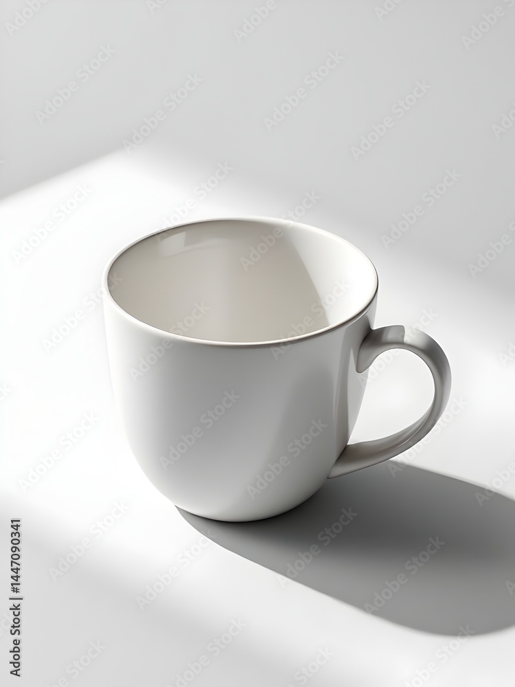 Obraz premium white cup isolated on white
