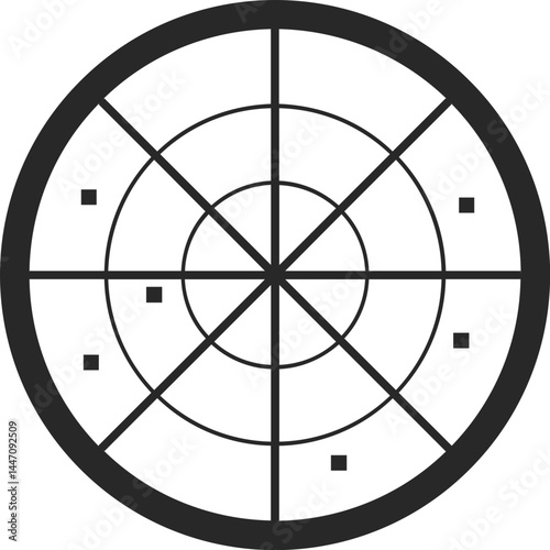 Radar vector stock icon illustration