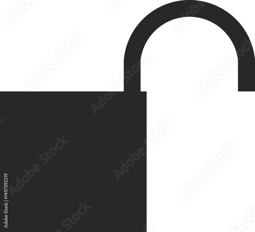 Unlocked vector stock icon illustration