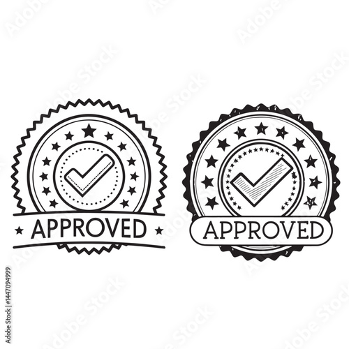 approved logo,Label Stamp Logo,and badge label,vector template
