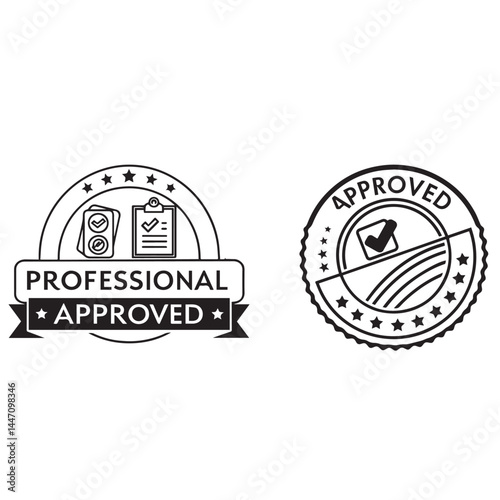 approved logo,Label Stamp Logo,and badge label,vector template