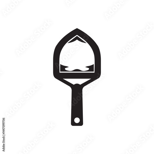 Minimalist pizza peel vector silhouette