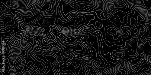 Topographic map background concept. Topo contour map. Rendering abstract illustration. Vector abstract illustration. Geography concept. paper texture design. Limited of a geographical map