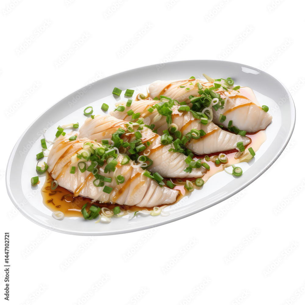 Steamed Fish Fillets Served with Steamed Jasmine Rice and Ginger Sauce
Steamed Fish Fillets Served with Steamed Jasmine Rice and Ginger Sauce