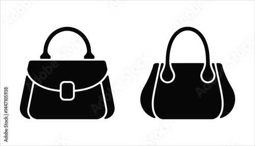 Minimalistic Black Handbag Silhouettes with Elegant Design