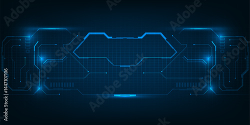 Abstract technology background. Futuristic digital space technology concept.