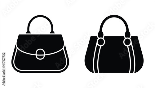 Minimalistic Black Handbag Silhouettes with Elegant Design