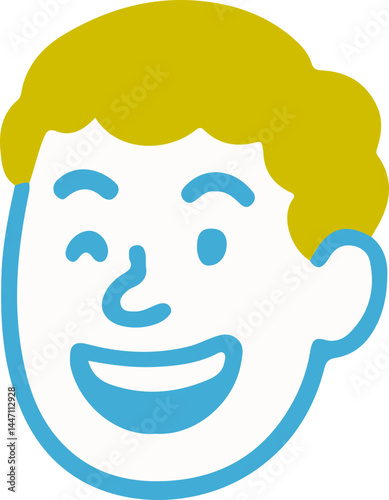 Cartoon Smiling Face Illustration