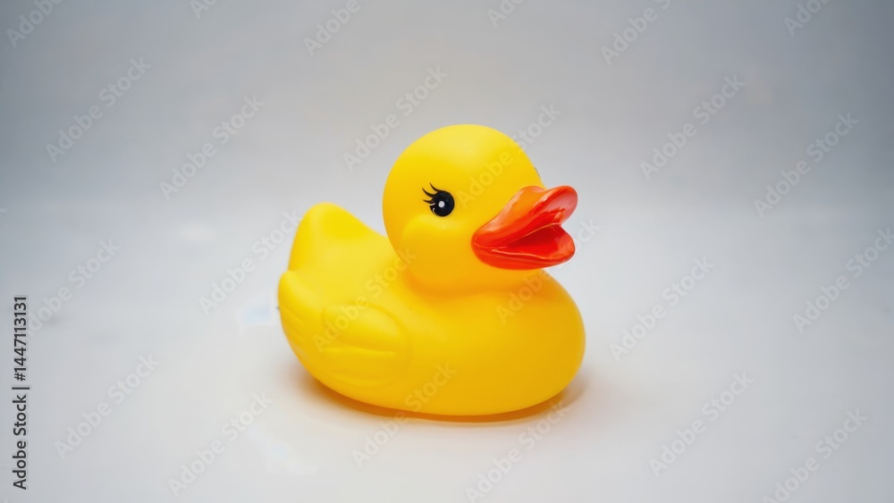 A classic yellow rubber duck, often used for bath time or as a fun pool toy. A classic yellow rubber duck, often used for bath time or as a fun pool toy.