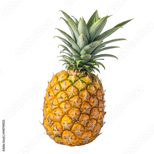 Fresh Ripe Pineapple Isolated on White Background isolated on transparent background
